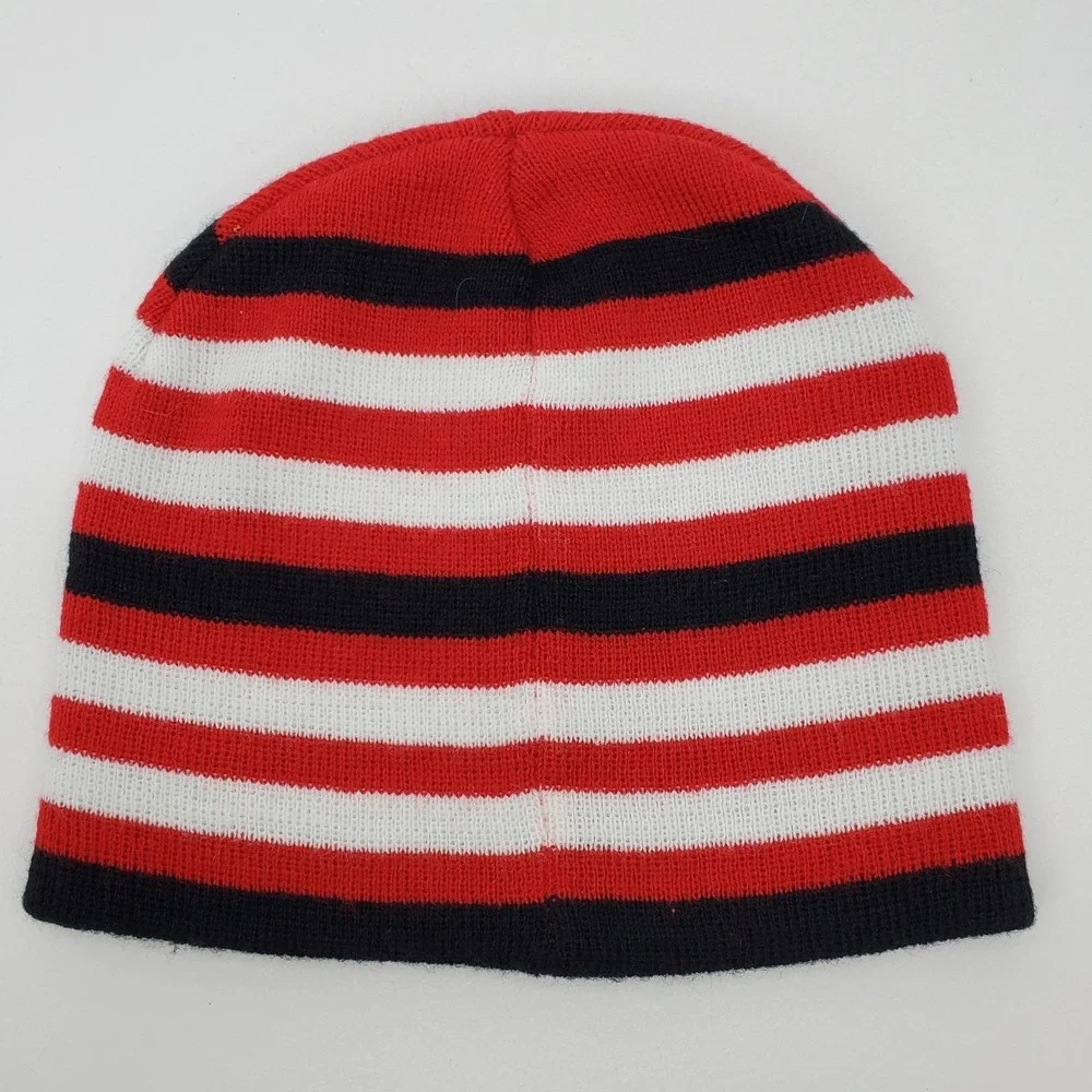 Cornell University Big Red Hockey Beanie Hat and‎ Scarf Set Red White Black Knit